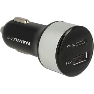Chargeur voiture Navilock 62782 - 2 USB, Noir - Universel Chargeur voiture Navilock 62782 - 2 USB, Noir - Universel