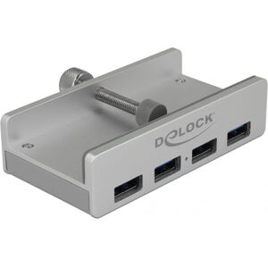 DeLOCK 64046 USB-Hub - 4 Port Silbern - 5 Gbit/s DeLOCK 64046 USB-Hub - 4 Port Silbern - 5 Gbit/s