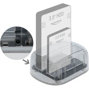 DeLOCK 64090 Speicherlaufwerk Dockingstation - USB 3.2 Gen 1, Typ-C, Transparent DeLOCK 64090 Speicherlaufwerk Dockingstation - USB 3.2 Gen 1, Typ-C, Transparent