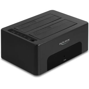 Carcasă de stocare DeLOCK 64187 - Suportă HDD/SSD SATA, clonare, negru Carcasă de stocare DeLOCK 64187 - Suportă HDD/SSD SATA, clonare, negru