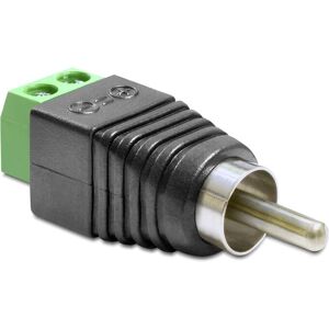 Adaptateur RCA Delock - Bloc terminal à 2 broches - Audio/Video - Noir, Vert, Argent Adaptateur RCA Delock - Bloc terminal à 2 broches - Audio/Video - Noir, Vert, Argent