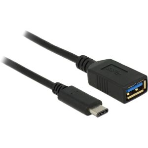 DeLOCK USB-C to USB-A 0.15m Adapter - Black DeLOCK USB-C to USB-A 0.15m Adapter - Black