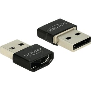 DeLOCK HDMI/USB-A Adapter - Black, Silver - Graphics Adapter DeLOCK HDMI/USB-A Adapter - Black, Silver - Graphics Adapter