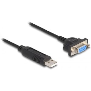 Cablu serial USB la RS-232 DeLOCK 66453 - Negru - 0,5m Cablu serial USB la RS-232 DeLOCK 66453 - Negru - 0,5m