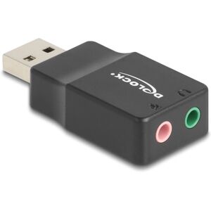 Delock USB Soundkarte Adapter - Schwarz Delock USB Soundkarte Adapter - Schwarz