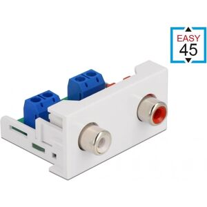 Delock Easy 45 Module RCA - Blanc - Connecteur de câble Delock Easy 45 Module RCA - Blanc - Connecteur de câble