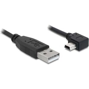 DeLOCK USB-Kabel - 0,5 m - Schwarz - USB 2.0-A auf Mini-USB B - Geknickt DeLOCK USB-Kabel - 0,5 m - Schwarz - USB 2.0-A auf Mini-USB B - Geknickt