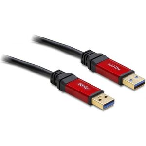 Delock 5m USB 3.0 A til A Kabel - Rød/Sort - 5 m - USB 3.2 Gen 1 Delock 5m USB 3.0 A til A Kabel - Rød/Sort - 5 m - USB 3.2 Gen 1