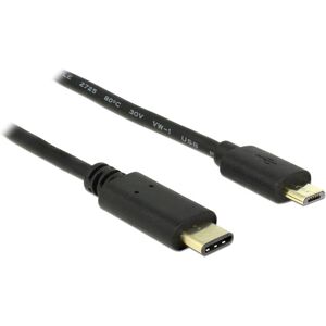 DeLOCK 2m USB-C zu Micro-B USB-Kabel - Schwarz DeLOCK 2m USB-C zu Micro-B USB-Kabel - Schwarz