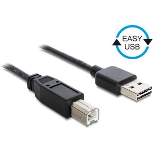 DeLOCK 3m USB 2.0 A - B Kabel - Schwarz DeLOCK 3m USB 2.0 A - B Kabel - Schwarz