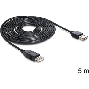 DeLOCK EASY-USB 5m USB Verlängerungskabel - USB 2.0 A - Schwarz DeLOCK EASY-USB 5m USB Verlängerungskabel - USB 2.0 A - Schwarz