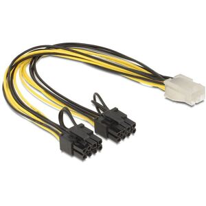 Delock Virtalähdekaapeli - PCIe 6+2 to 6-pins - 0,3 m Delock Virtalähdekaapeli - PCIe 6+2 to 6-pins - 0,3 m