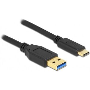 DeLock 84004 USB Kabel - USB 3.2 Gen 1 - 2m - Sort DeLock 84004 USB Kabel - USB 3.2 Gen 1 - 2m - Sort