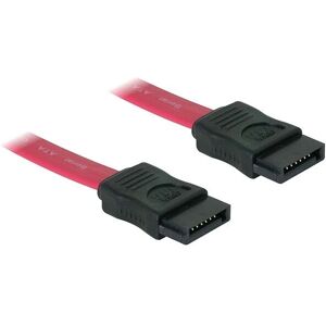 DeLOCK 0.5m SATA Cable - Red - Internal SATA 150/300 DeLOCK 0.5m SATA Cable - Red - Internal SATA 150/300
