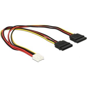 DeLOCK 0.3m, Floppy 4p/2x SATA 15p - Voedingskabeladapter DeLOCK 0.3m, Floppy 4p/2x SATA 15p - Voedingskabeladapter