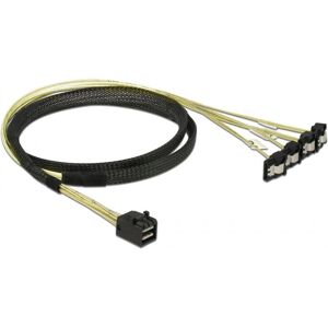 DeLOCK 85685 SATA/SAS Kabel - 1m, Sort, 4x Mini SAS HD, 36-pin, 7-pin SATA, vinklet DeLOCK 85685 SATA/SAS Kabel - 1m, Sort, 4x Mini SAS HD, 36-pin, 7-pin SATA, vinklet