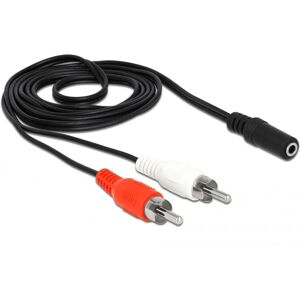 Câble Audio DeLOCK 85808 - 1,4m, RCA, 3,5mm Stéréo - Noir Câble Audio DeLOCK 85808 - 1,4m, RCA, 3,5mm Stéréo - Noir