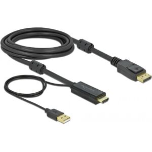 Adaptor cablu video DeLOCK 85965 HDMI DisplayPort USB - Negru Adaptor cablu video DeLOCK 85965 HDMI DisplayPort USB - Negru