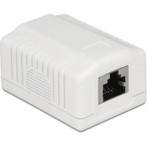 Delock Network Outlet - Shielded, White, Single Port Delock Network Outlet - Shielded, White, Single Port