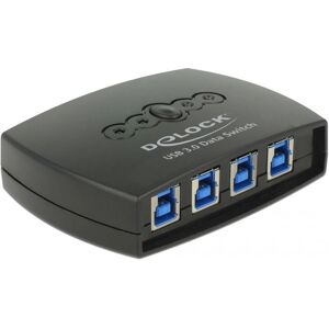 DeLOCK 87724 Interruttore dati - Condivisione USB 3.0 - Nero DeLOCK 87724 Interruttore dati - Condivisione USB 3.0 - Nero