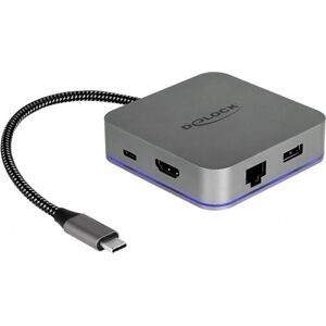 DeLOCK 87742 Docking Station - 4K HDMI USB-C LAN Strom DeLOCK 87742 Docking Station - 4K HDMI USB-C LAN Strom