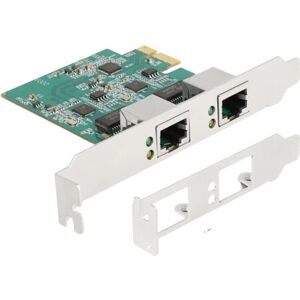 DeLock Modell RTL8125 Netzwerkkarte - 2,5 Gbit/s Dual Ethernet - PCIe x1 DeLock Modell RTL8125 Netzwerkkarte - 2,5 Gbit/s Dual Ethernet - PCIe x1
