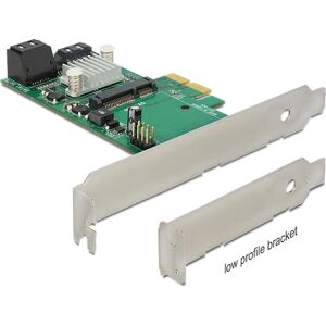 Tarjeta Controladora de Almacenamiento DeLOCK - 3 SATA 6 Gb/s + 1 mSATA - RAID 0,1 Tarjeta Controladora de Almacenamiento DeLOCK - 3 SATA 6 Gb/s + 1 mSATA - RAID 0,1