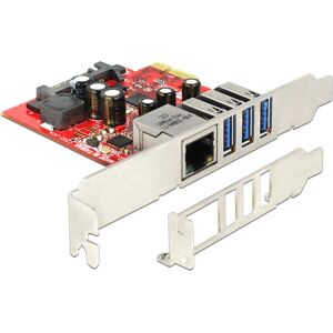 Tarjeta de Red DeLock 89382 - 3 USB 3.0 + LAN Gigabit - PCIe Tarjeta de Red DeLock 89382 - 3 USB 3.0 + LAN Gigabit - PCIe