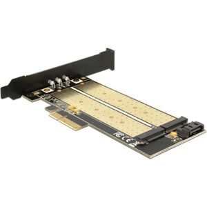 Carte contrôleur de stockage M.2 SATA DeLOCK - PCIe x4 Profil bas Carte contrôleur de stockage M.2 SATA DeLOCK - PCIe x4 Profil bas