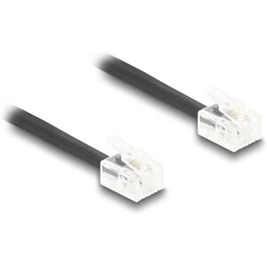 Delock 90202 Telephone Cable - 2m - Black - RJ11 Delock 90202 Telephone Cable - 2m - Black - RJ11