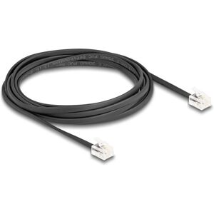 DeLOCK 90618 Telephone Cable - 2m Black RJ11 DeLOCK 90618 Telephone Cable - 2m Black RJ11