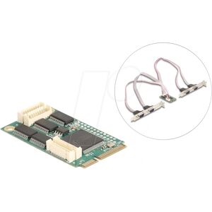 Adaptador Serie Mini PCIe Delock - RS-232 X 4 de tamaño completo Adaptador Serie Mini PCIe Delock - RS-232 X 4 de tamaño completo