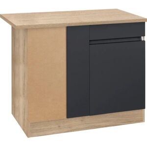 Roth Eckunterschrank - Komplett, 100cm breit, schwarz & Wildeiche Roth Eckunterschrank - Komplett, 100cm breit, schwarz & Wildeiche