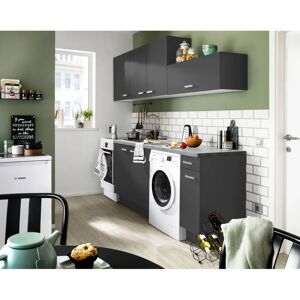 Optifit Parma Hängeschrank - Anthrazit, 2 Einlegeböden, Drehtüren - Hängeschrank Optifit Parma Hängeschrank - Anthrazit, 2 Einlegeböden, Drehtüren - Hängeschrank