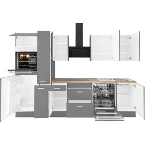 OPTIFIT Parma Küchenzeile - 300cm, basaltgrau, eiche OPTIFIT Parma Küchenzeile - 300cm, basaltgrau, eiche