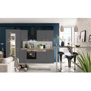 OPTIFIT Parma Küchenzeile - 300cm x 60cm - Grau - Küchenzeile OPTIFIT Parma Küchenzeile - 300cm x 60cm - Grau - Küchenzeile