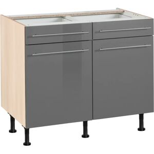 OPTIFIT Bern - Unterschrank, grau, 2 Türen, 2 Schubladen - Möbel OPTIFIT Bern - Unterschrank, grau, 2 Türen, 2 Schubladen - Möbel