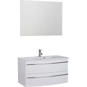 MARLIN 3040 Badezimmer-Set - Weiß Glanz - Badmöbel MARLIN 3040 Badezimmer-Set - Weiß Glanz - Badmöbel