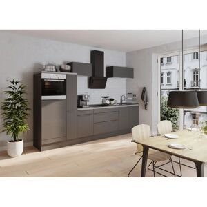 Optifit Aken Küchenzeile - 330cm, Grau, Komplettset Optifit Aken Küchenzeile - 330cm, Grau, Komplettset