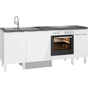 OPTIFIT Lilly2 Küchenset - Weiß, Edelstahlspüle, 210cm OPTIFIT Lilly2 Küchenset - Weiß, Edelstahlspüle, 210cm