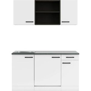OPTIFIT Palma Küchenzeile - Weiße Komplettküche mit 150cm Breite, 60cm Tiefe, mit Geräten OPTIFIT Palma Küchenzeile - Weiße Komplettküche mit 150cm Breite, 60cm Tiefe, mit Geräten