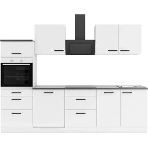 OPTIFIT Palma Küchenzeile - Weiß - Komplettküchen-Set mit Edelstahlspüle OPTIFIT Palma Küchenzeile - Weiß - Komplettküchen-Set mit Edelstahlspüle