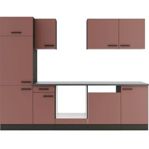 OPTIFIT Palma Küchenzeile - Komplett, Rot, 270x60cm OPTIFIT Palma Küchenzeile - Komplett, Rot, 270x60cm