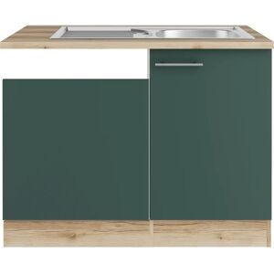 OPTIFIT Bella Küchenunterschrank - 110x60x84,8 cm - Grün & Wildeiche OPTIFIT Bella Küchenunterschrank - 110x60x84,8 cm - Grün & Wildeiche