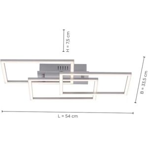 Leuchten Direkt Iven Plafonnier - 3 lampes, 7,5cm, Argent - Publicité Leuchten Direkt Iven Plafonnier - 3 lampes, 7,5cm, Argent - Publicité