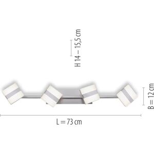 LEUCHTEN DIREKT LED Plafonnier - Smart RGB Dimable 4 Spot - Publicité LEUCHTEN DIREKT LED Plafonnier - Smart RGB Dimable 4 Spot - Publicité