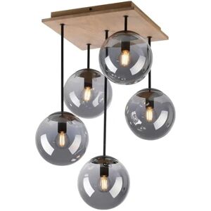 JUST LIGHT Green Wido 5-flammige Holz-Deckenleuchte - Deckenlampe JUST LIGHT Green Wido 5-flammige Holz-Deckenleuchte - Deckenlampe