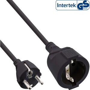 Inline Stromkabel - 2m - Schwarz - Verlängerung - Europäischer CEE 7/7 Inline Stromkabel - 2m - Schwarz - Verlängerung - Europäischer CEE 7/7