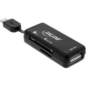 InLine 66776 USB 2.0 Kártyaolvasó - Külső, támogatja SD/MicroSD - Fekete InLine 66776 USB 2.0 Kártyaolvasó - Külső, támogatja SD/MicroSD - Fekete