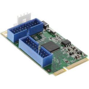 Adaptateur Mini PCIe USB 3.2 Gen 1 - Noir - Carte d'interface InLine Adaptateur Mini PCIe USB 3.2 Gen 1 - Noir - Carte d'interface InLine